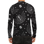 Vampire Coffin Pattern Print Men's Long Sleeve Rash Guard