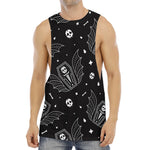 Vampire Coffin Pattern Print Men's Muscle Tank Top