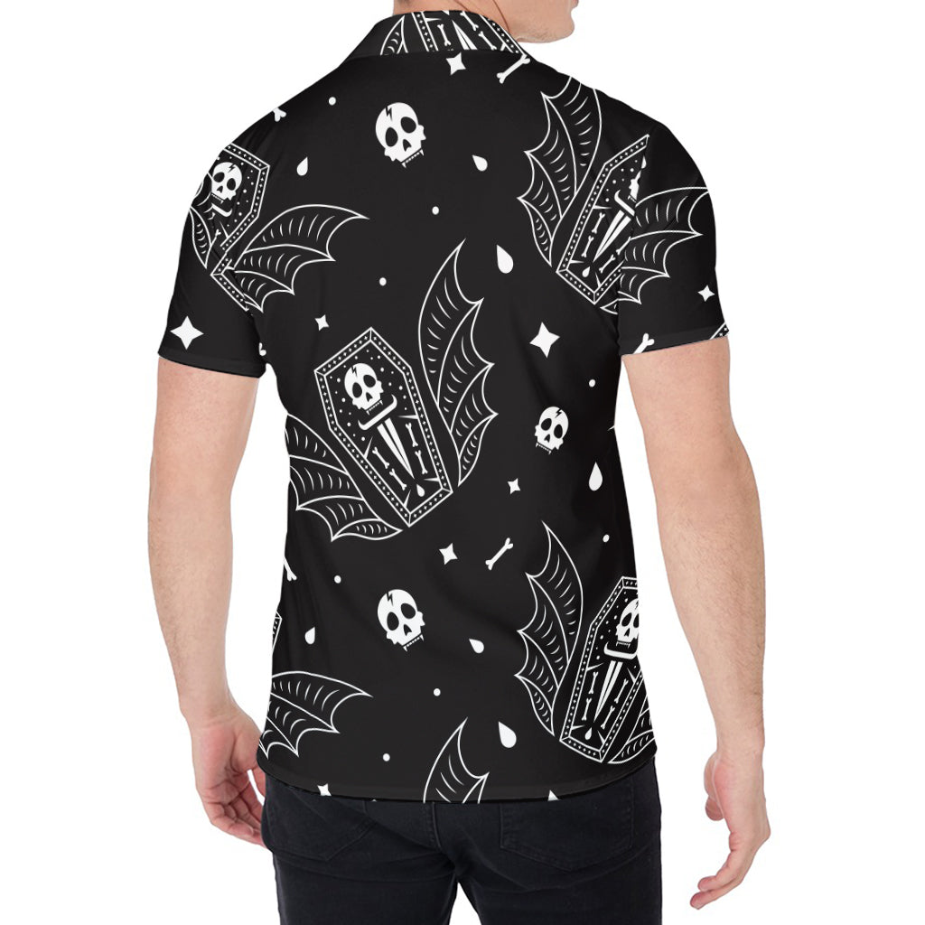 Vampire Coffin Pattern Print Men's Shirt