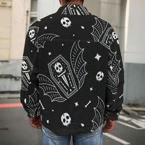 Vampire Coffin Pattern Print Men's Shirt Jacket