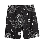 Vampire Coffin Pattern Print Men's Sports Shorts