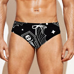 Vampire Coffin Pattern Print Men's Swim Briefs