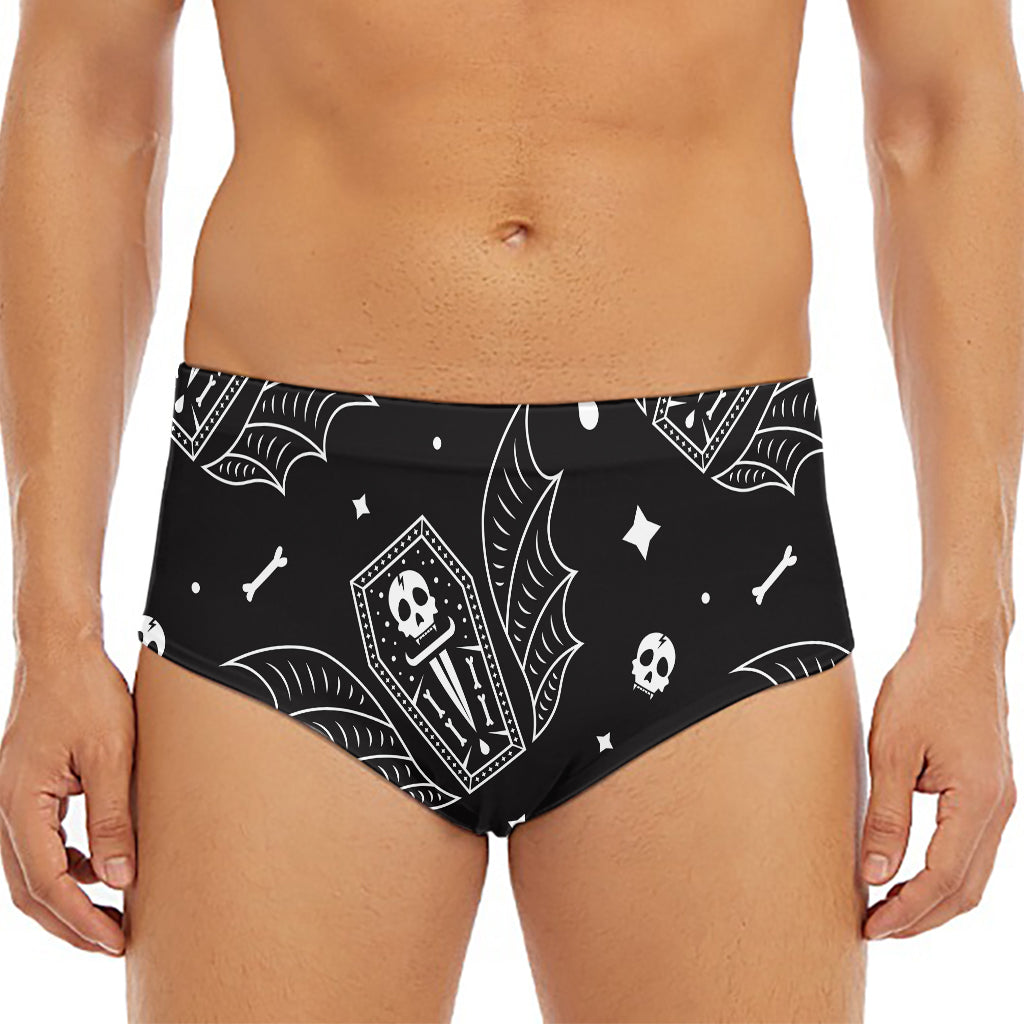 Vampire Coffin Pattern Print Men's Triangle Swim Briefs