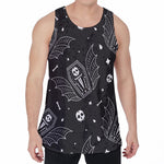 Vampire Coffin Pattern Print Men's Velvet Tank Top