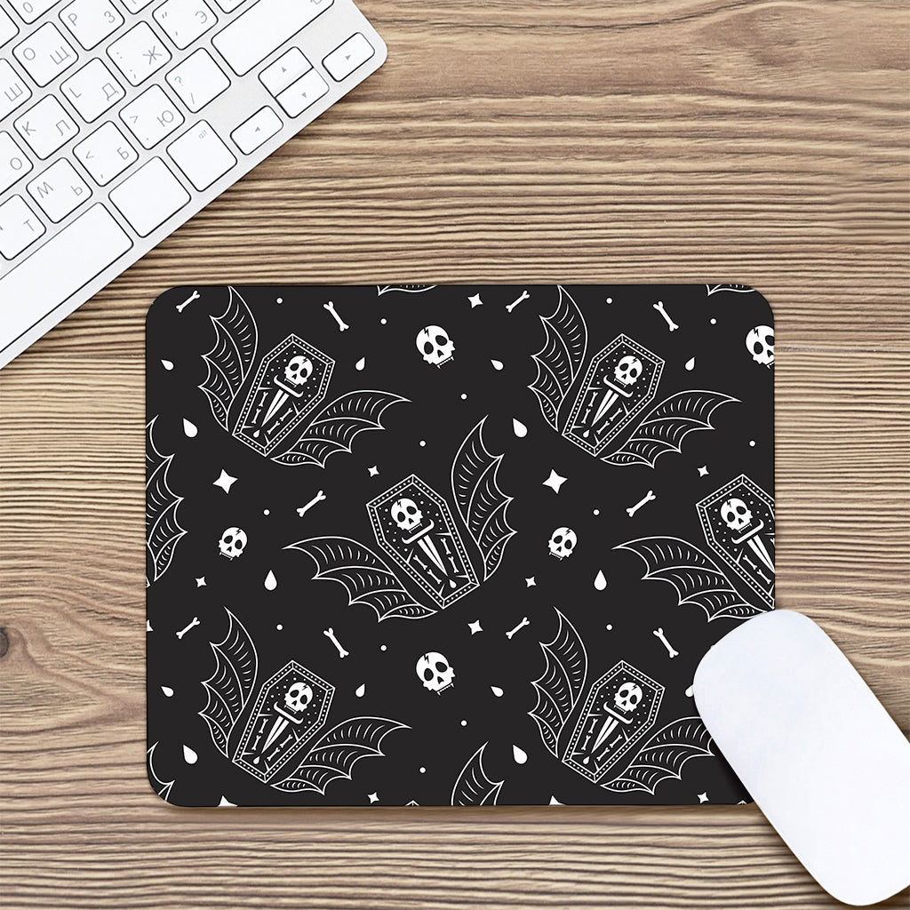 Vampire Coffin Pattern Print Mouse Pad