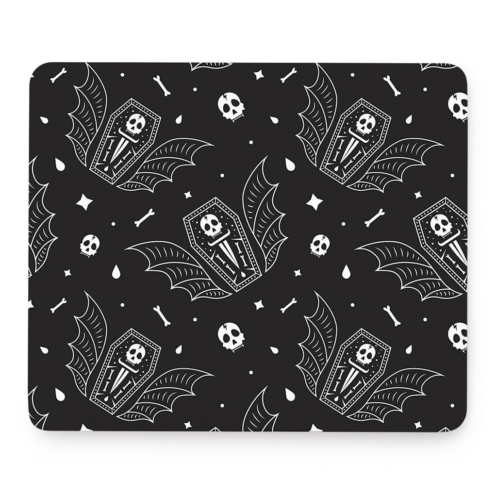 Vampire Coffin Pattern Print Mouse Pad