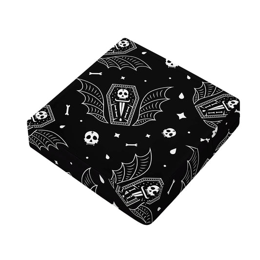 Vampire Coffin Pattern Print Outdoor Seat Cushion Cover