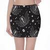 Vampire Coffin Pattern Print Pencil Mini Skirt