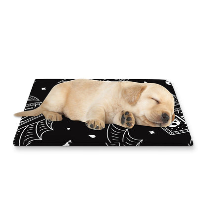 Vampire Coffin Pattern Print Pet Cooling Mat Cover