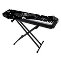 Vampire Coffin Pattern Print Piano Keyboard Cover