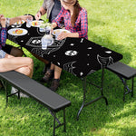 Vampire Coffin Pattern Print Picnic Table Cover