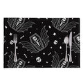 Vampire Coffin Pattern Print Placemat
