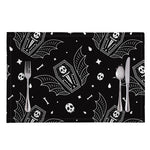 Vampire Coffin Pattern Print Placemat