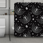 Vampire Coffin Pattern Print Polyester Shower Curtain