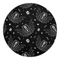 Vampire Coffin Pattern Print Round Blanket