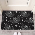 Vampire Coffin Pattern Print Rubber Doormat