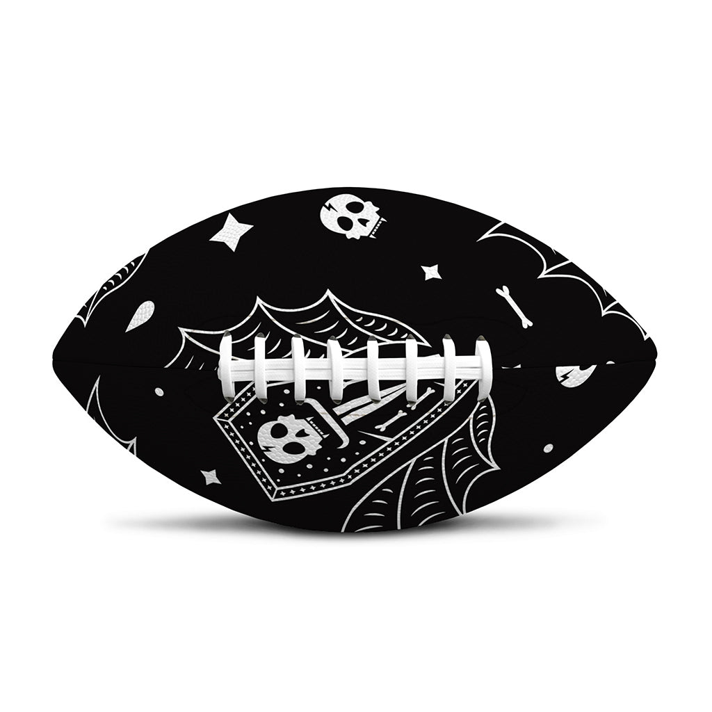 Vampire Coffin Pattern Print Rugby Ball
