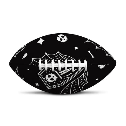 Vampire Coffin Pattern Print Rugby Ball