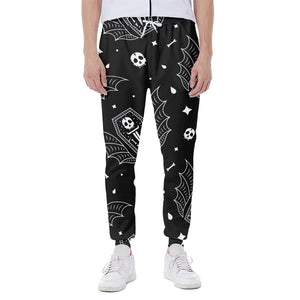 Vampire Coffin Pattern Print Scuba Joggers