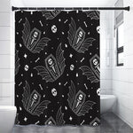 Vampire Coffin Pattern Print Shower Curtain