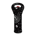 Vampire Coffin Pattern Print Single Neoprene Wine Tote