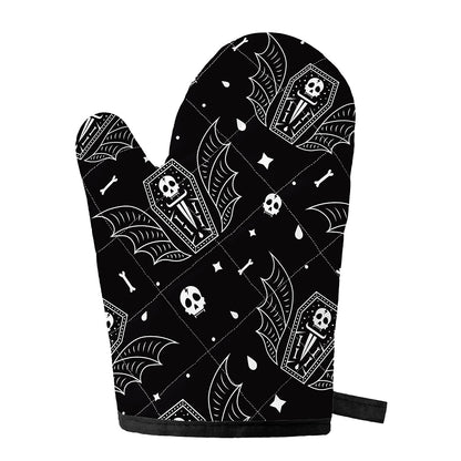Vampire Coffin Pattern Print Single Oven Mitt