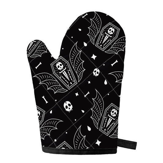 Vampire Coffin Pattern Print Single Oven Mitt