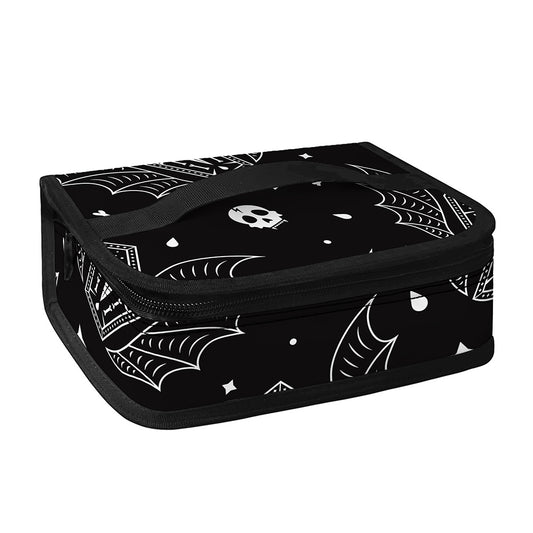Vampire Coffin Pattern Print Small Lunch Bag