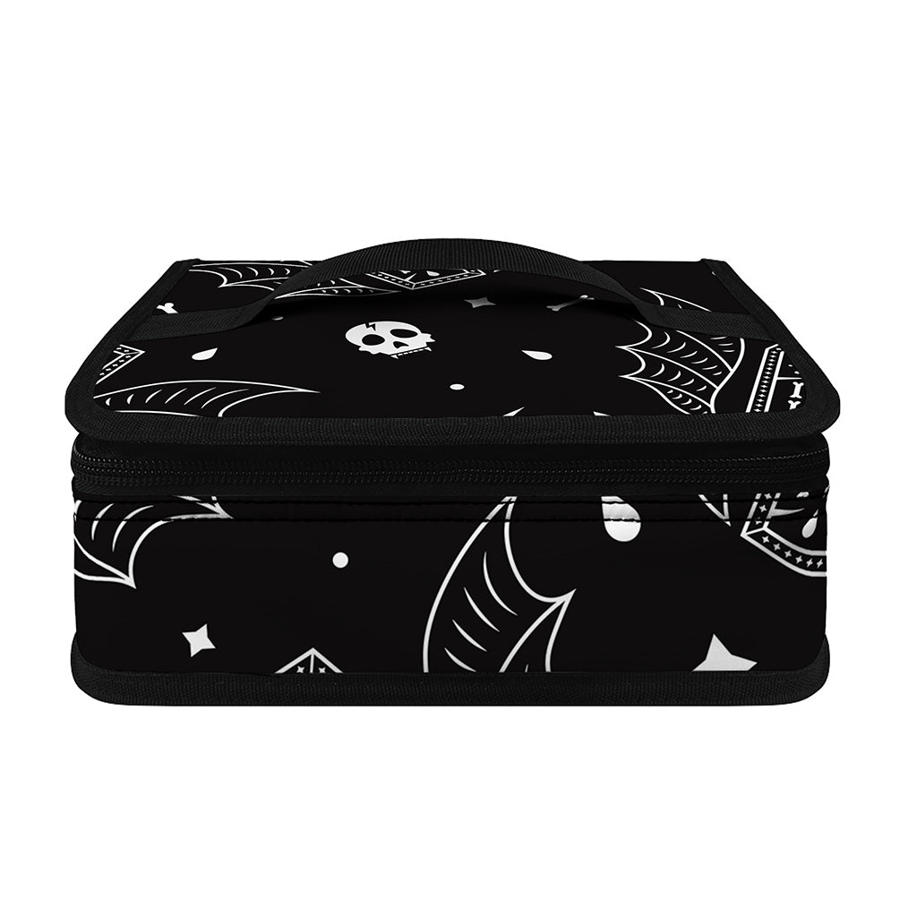 Vampire Coffin Pattern Print Small Lunch Bag