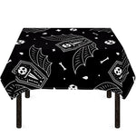 Vampire Coffin Pattern Print Tablecloth