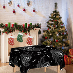 Vampire Coffin Pattern Print Tablecloth