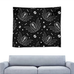 Vampire Coffin Pattern Print Tapestry