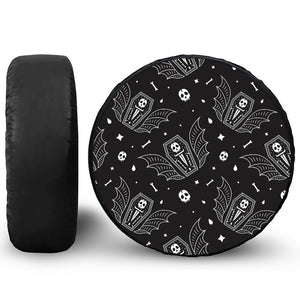 Vampire Coffin Pattern Print Tire Cover