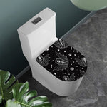 Vampire Coffin Pattern Print Toilet Lid Cover