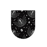 Vampire Coffin Pattern Print Toilet Lid Cover