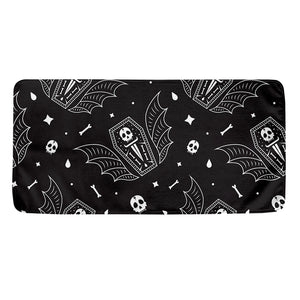 Vampire Coffin Pattern Print Towel