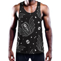 Vampire Coffin Pattern Print Men's Workout Tank Top