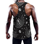 Vampire Coffin Pattern Print Training Tank Top