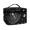 Vampire Coffin Pattern Print Travel Makeup Bag