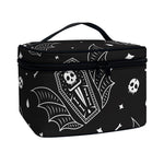 Vampire Coffin Pattern Print Travel Makeup Bag