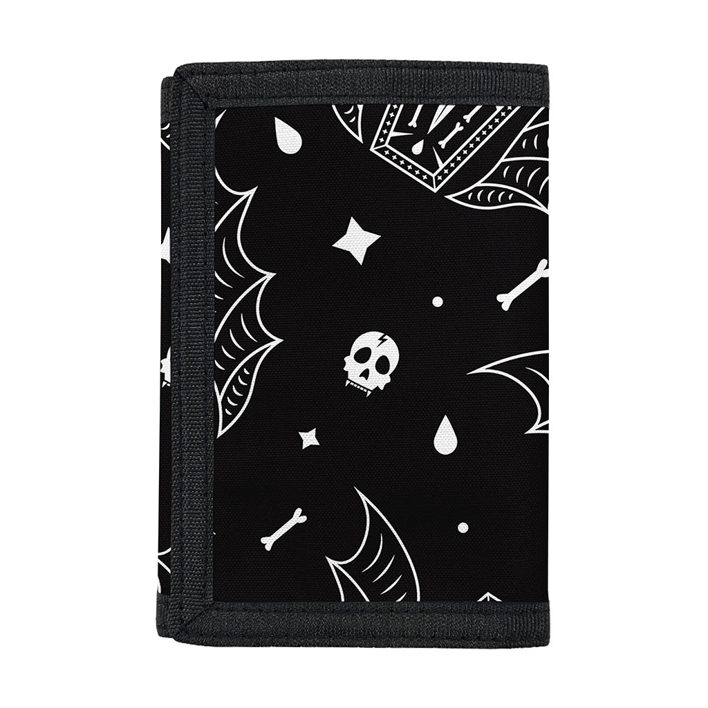 Vampire Coffin Pattern Print Trifold Wallet
