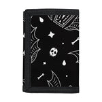 Vampire Coffin Pattern Print Trifold Wallet