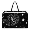 Vampire Coffin Pattern Print Utility Tote Bag