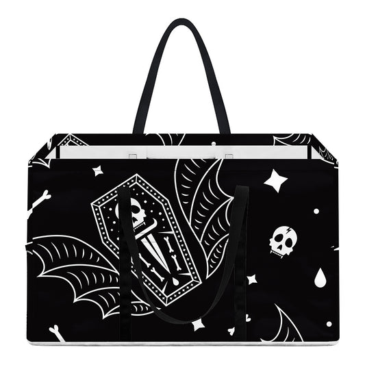 Vampire Coffin Pattern Print Utility Tote Bag