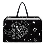 Vampire Coffin Pattern Print Utility Tote Bag