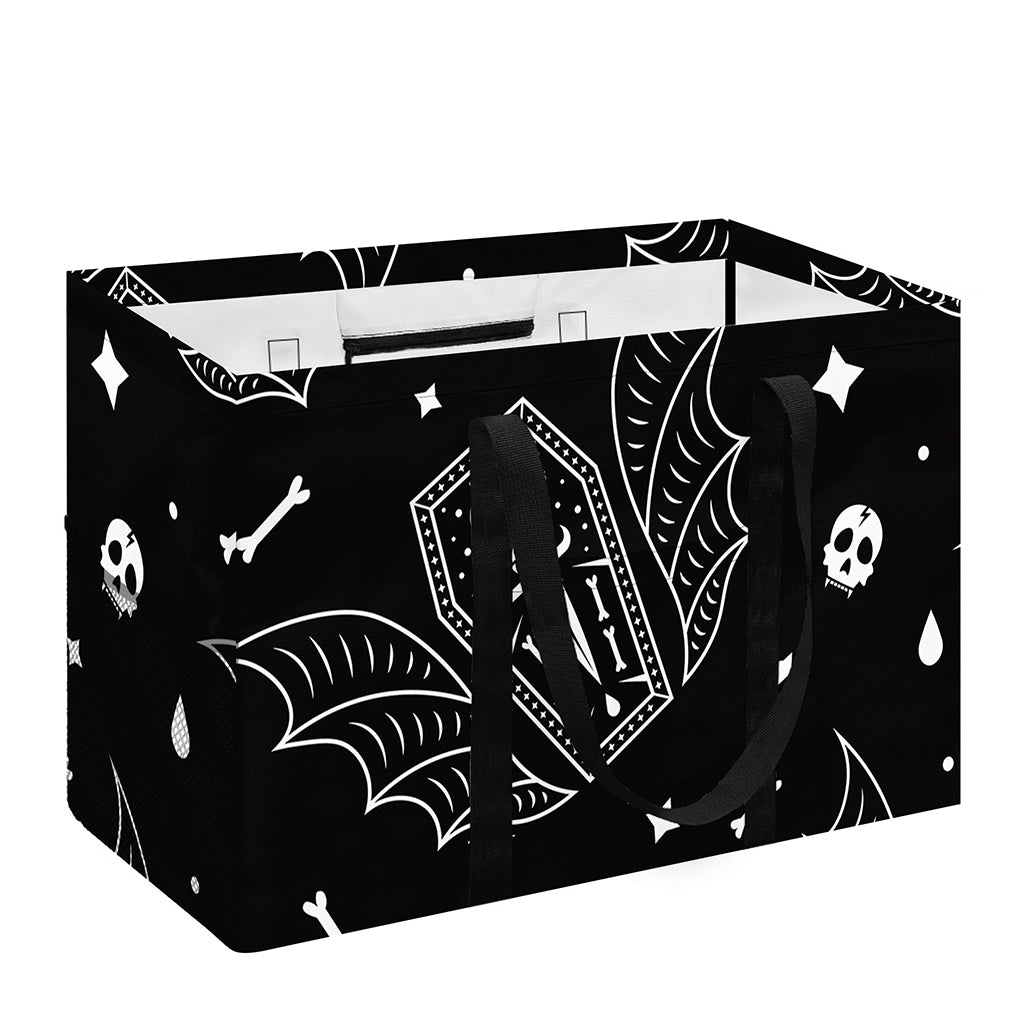 Vampire Coffin Pattern Print Utility Tote Bag