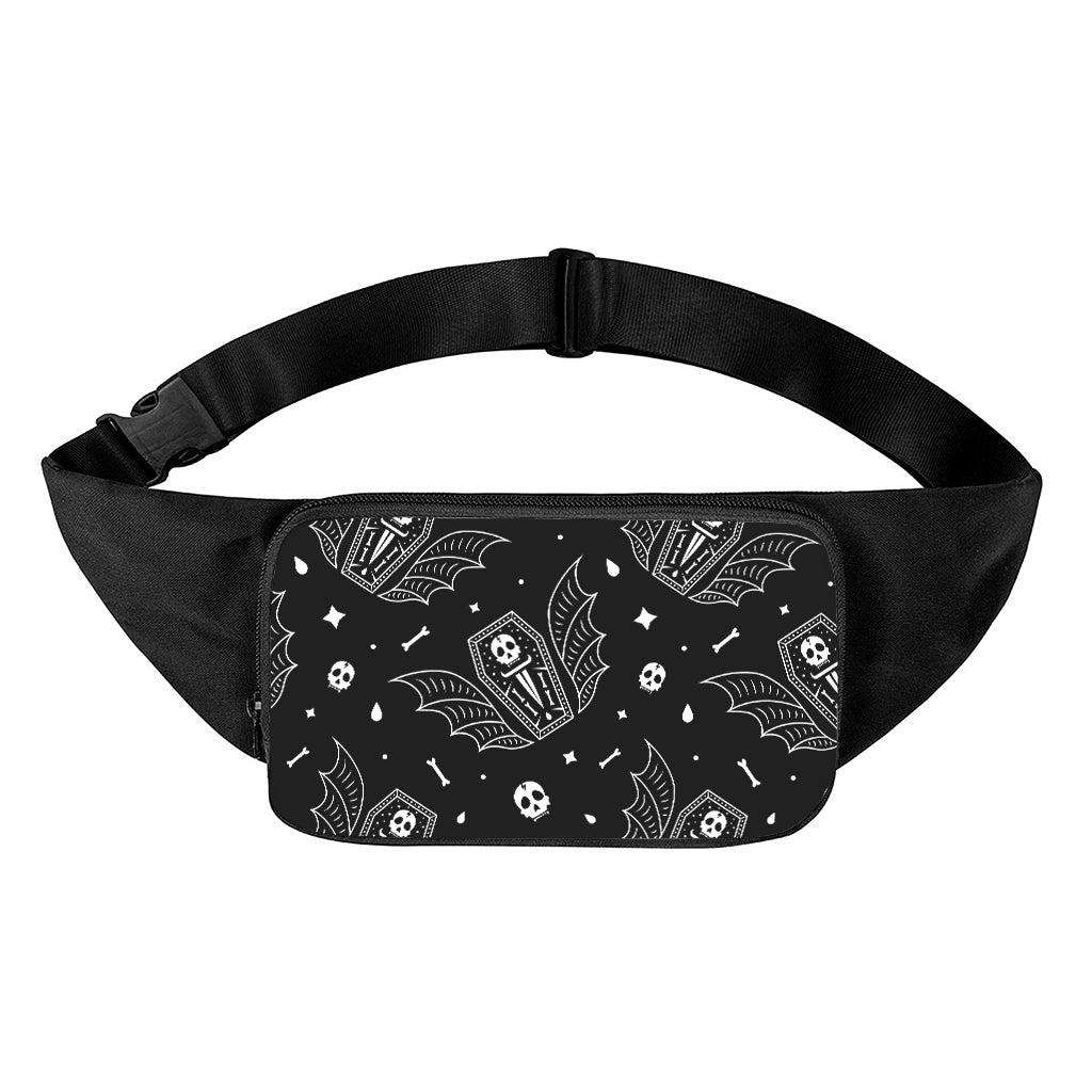 Vampire Coffin Pattern Print Waist Bag