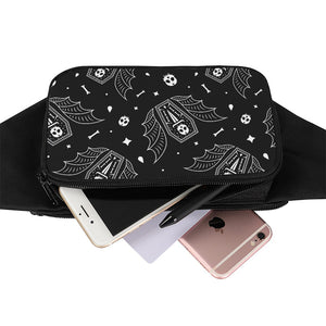 Vampire Coffin Pattern Print Waist Bag