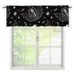Vampire Coffin Pattern Print Window Valance