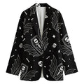 Vampire Coffin Pattern Print Women's Blazer